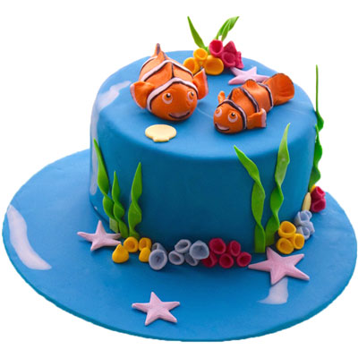 "Nemo Cartoon Fondant cake -4 kgs - Click here to View more details about this Product